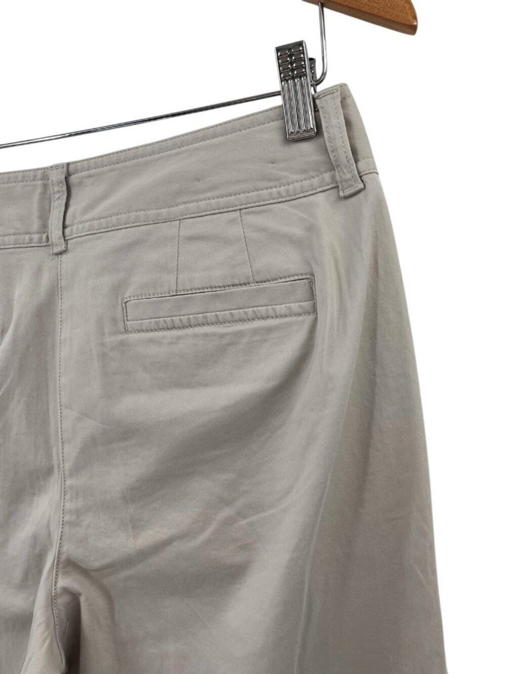 J.JILL Women's Tan Soapstone Flat Front Wide Leg Chino Pants NWT 6 Petite - Picture 5 of 6